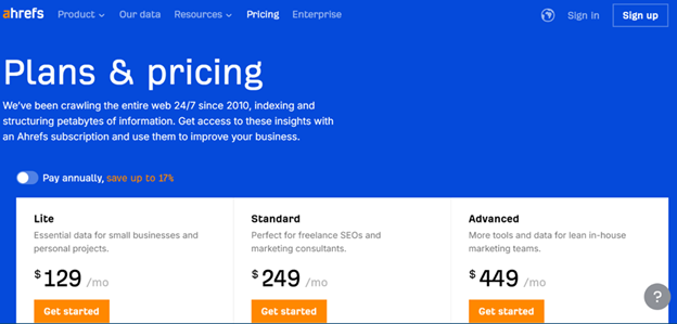Ahrefs Pricing 1