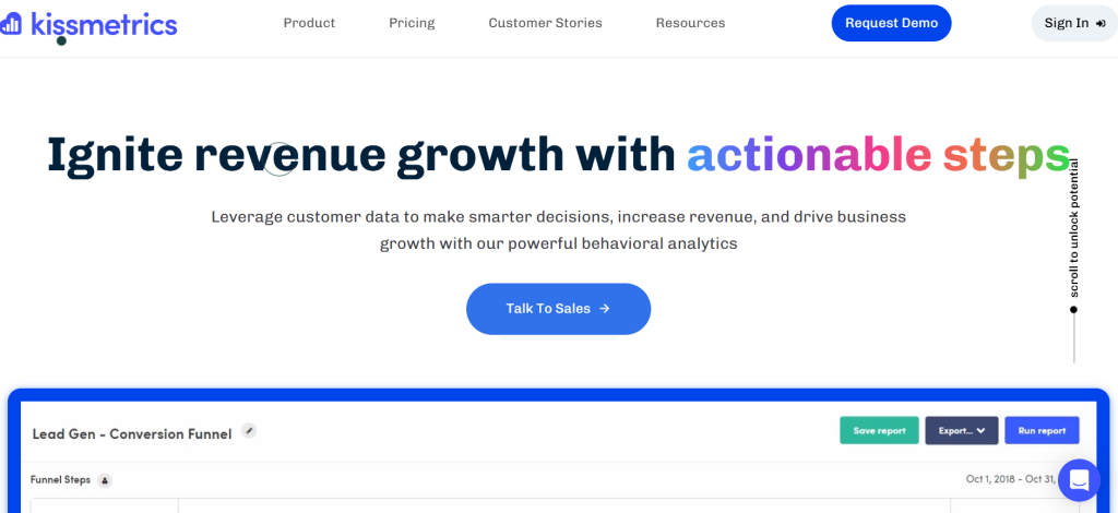 Kissmetrics Screenshot
