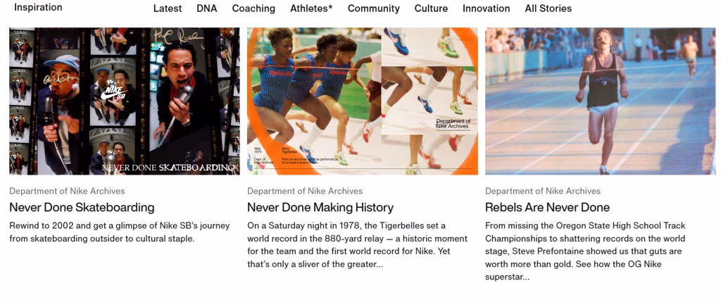 Nike Stories Screenshot